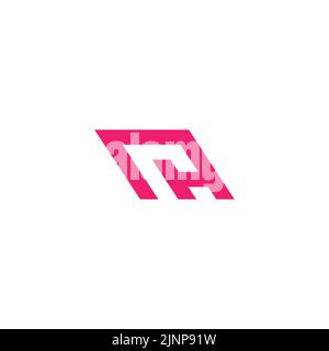 abstract letter ch simple negative space logo vector Stock Vector