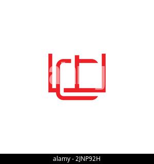letter wc thin linked line logo vector Stock Vector