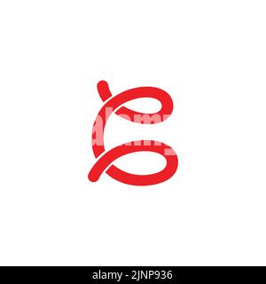 letter g c spiral spring symbol logo vector Stock Vector