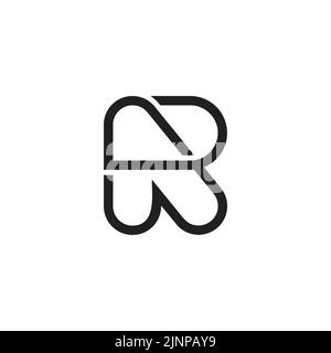 letter r arrow infinity line symbol logo vector Stock Vector