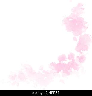 Watercolour accoutrements, pale pink splashes. Stock Vector