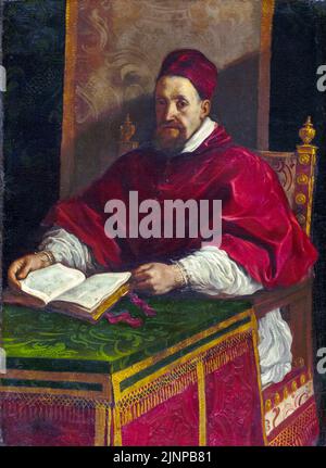 Pope Gregory XV, Alessandro Ludovisi (1554-1623), portrait painting in oil on canvas by Giovanni Francesco Barbieri called Guercino, 1622-1623 Stock Photo