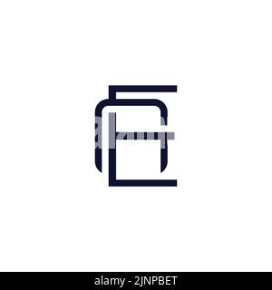 letter en thin linked line logo vector Stock Vector