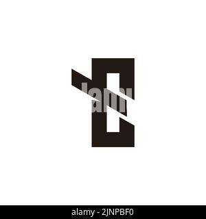 letter te abstract geometric logo vector Stock Vector