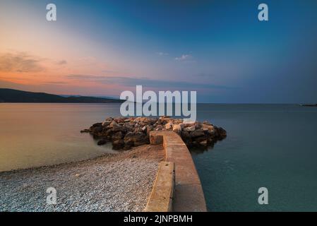 Morning at Krk Island, Croatia Stock Photo