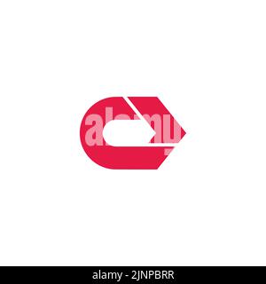letter c simple geometric motion arrow logo vector Stock Vector