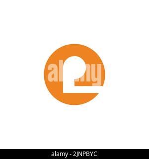 letter ep abstract yellow geometric logo vector Stock Vector