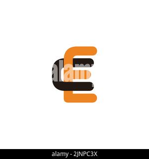 letter ce linked colorful logo vector Stock Vector