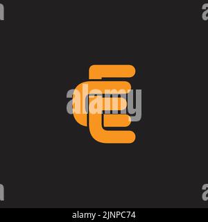 letter ec linked monogram logo vector Stock Vector
