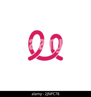 letter u cute spiral abstract logo vector Stock Vector