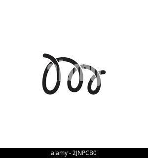 letter m spiral wire abstract simple logo vector Stock Vector