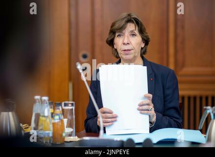 Berlin, Deutschland. 24th May, 2022. Catherine Colonna, Minister of Foreign Affairs of France. Berlin, May 24, 2022. Credit: dpa/Alamy Live News Stock Photo