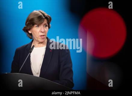 Berlin, Deutschland. 24th May, 2022. Catherine Colonna, Minister of Foreign Affairs of France. Berlin, May 24, 2022. Credit: dpa/Alamy Live News Stock Photo