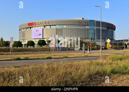 Gdansk, Poland - August 12, 2022: ERGO ARENA sports and entertainment hall located on the border of two cities: Gdansk and Sopot Stock Photo