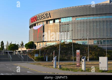 Gdansk, Poland - August 12, 2022: ERGO ARENA sports and entertainment hall located on the border of two cities: Gdansk and Sopot Stock Photo