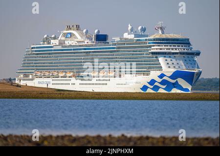 Enchanted Princess is a Royal class cruise ship operated by Princess Cruises - August 2022. Stock Photo