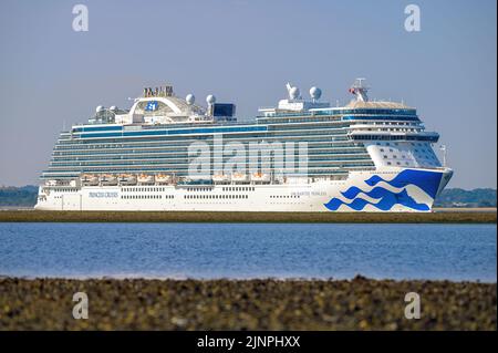 Enchanted Princess is a Royal class cruise ship operated by Princess Cruises - August 2022. Stock Photo