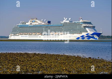 Enchanted Princess is a Royal class cruise ship operated by Princess Cruises - August 2022. Stock Photo