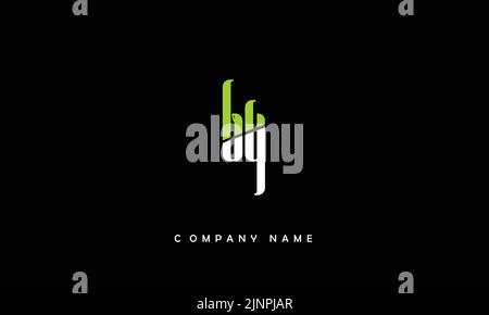 BY, YB Abstract Letters Logo Monogram Stock Vector