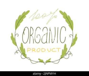 Organic product, natural product sign Stock Vector