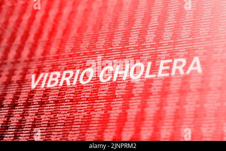 vibrio Cholera red bright word on health care related words. vibrio Cholera awareness illustration. Stock Photo