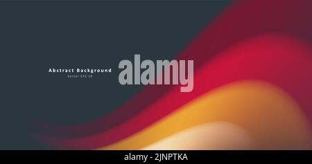 Abstract background with blurred wave of red and yellow like flame Stock Vector