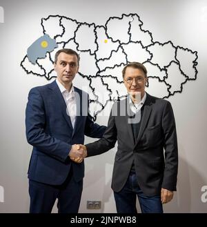 Lviv, Ukraine. 10th June, 2022. Karl Lauterbach (SPD), Federal Minister of Health, visits the Ukrainian city of Lviv together with the Minister of Health of Ukraine, Liashko. Credit: dpa/Alamy Live News Stock Photo