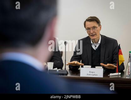 Lviv, Ukraine. 10th June, 2022. Karl Lauterbach (SPD), Federal Minister of Health, visits the Ukrainian city of Lviv together with the Minister of Health of Ukraine, Liashko. Credit: dpa/Alamy Live News Stock Photo