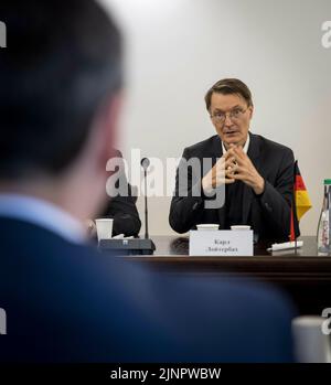 Lviv, Ukraine. 10th June, 2022. Karl Lauterbach (SPD), Federal Minister of Health, visits the Ukrainian city of Lviv together with the Minister of Health of Ukraine, Liashko. Credit: dpa/Alamy Live News Stock Photo