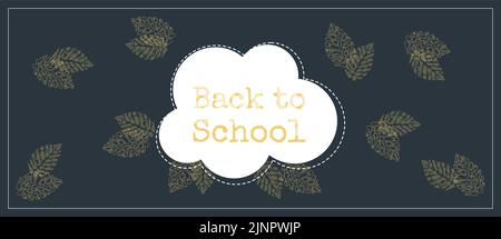 Welcome Back to School banner. Vector illustration Stock Vector