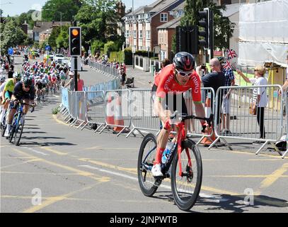 The Commonwealth Games 2022 Men's Cycling Road Race in Warwick Geraint Thomas of Wales  Picture by Richard Williams Stock Photo