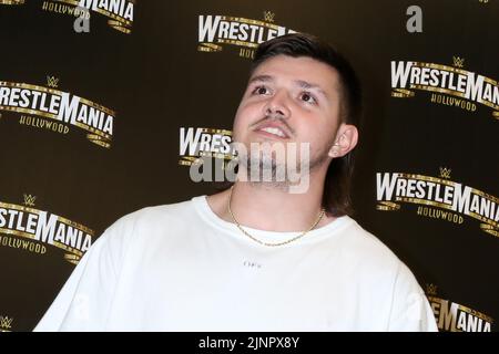 August 11, 2022, Los Angeles, CA, USA: LOS ANGELES - AUG 11: Dominik Mysterio at the WrestleMania Launch Party at SoFi Stadium on August 11, 2022 in Los Angeles, CA (Credit Image: © Kay Blake/ZUMA Press Wire) Stock Photo