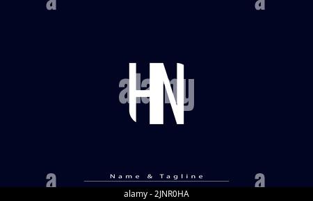 Alphabet letters Initials Monogram logo HN , NH Stock Vector