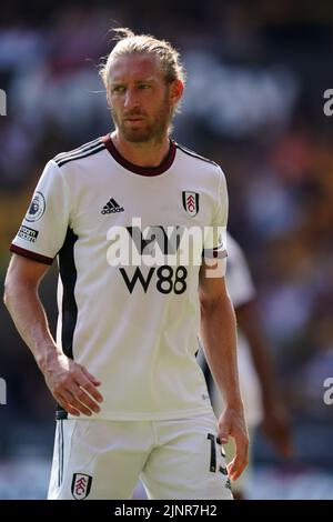 Fulham's Tim Ream during the Premier League match at the Molineux Stadium, Wolverhampton. Picture date: Saturday August 13, 2022. Stock Photo