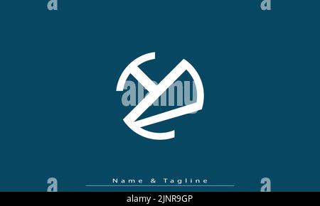 Alphabet letters Initials Monogram logo HN , NH Stock Vector