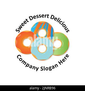 Food Vector Design Soft Round Sweet Donuts That Everyone Loves Children Or Adults, Suitable For Companies, Stickers, Screen Printing, Flayers Stock Vector