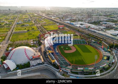 Taichung City, Taiwan - Aug 11, 2022 : Taichung Intercontinental Baseball Stadium. A baseball Stadium in Beitun District right next to the Provincial Stock Photo