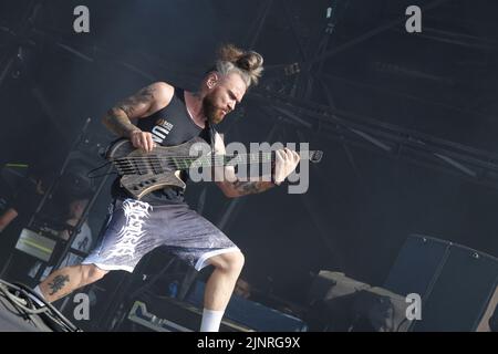 Catton Park, United Kingdom, 13 Aug, 2022, Jinjer performs on the Main stage at Bloodstock Open Air Festival. Credit: Will Tudor/Alamy Live News Stock Photo