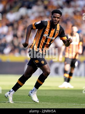 Hull City's Benjamin Tetteh during the Sky Bet Championship match at the MKM Stadium, Hull. Picture date: Saturday August 13, 2022. Stock Photo