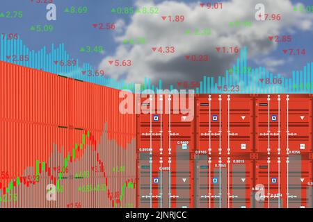 Infographic illustration of import and export Stock Photo - Alamy