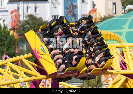 People Riding A Rollercoaster Naked In Southend On Sea Essex Uk