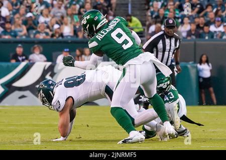 Philadelphia, PA, USA. 3rd Aug, 2021. Philadelphia Eagles Rookie Tight end  JACK STOLL (47) participates in training camp drills on Tuesday, Aug 03,  2021, at the NovaCare Complex in Philadelphia, PA. (Credit