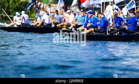Start of the 25th Neretva Boat Marathon in Metkovic, Croatia on 13 ...
