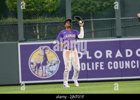 August 12 2022: Colorado center fielder Wynton Bernard (36) scores