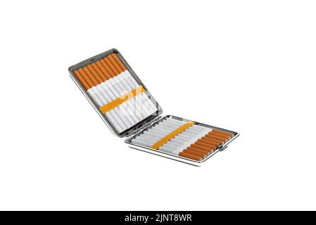 Cigarette case isolated on a white background Stock Photo