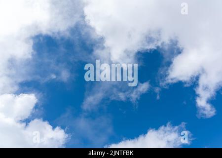 Blue sky in the gap of white clouds beautiful view Stock Photo