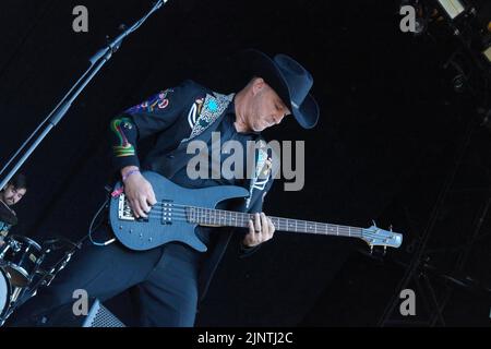 Catton Park, United Kingdom, 13 Aug, 2022, Spiritworld performs on the Main stage at Bloodstock Open Air Festival. Credit: Will Tudor/Alamy Live News Stock Photo