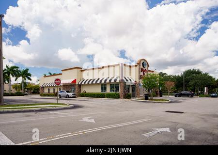 Davie, FL, USA - July 30, 2022: Steak and Shake restaurant Davie FL Stock Photo