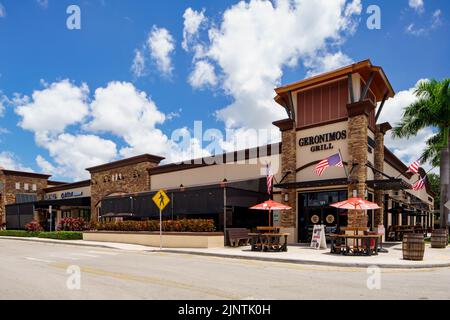 Davie, FL, USA - July 30, 2022: Geronimos Grill Davie FL USA Stock Photo