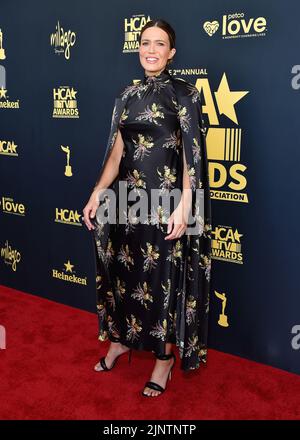 Beverly Hills, USA. 13th Aug, 2022. Mandy Moore walking on the red carpet at the The 2nd Annual HCA TV Awards (Broadcast & Cable) - Day 1 at the Beverly Hilton in Beverly Hills, CA on August 13, 2022. (Photo By Scott Kirkland/Sipa USA) Credit: Sipa USA/Alamy Live News Stock Photo